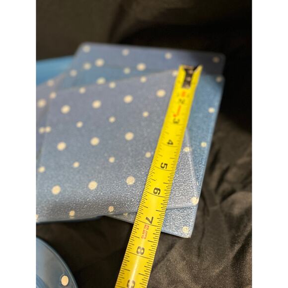 Temptations by Tara Stoneware Serving Set - Blue Polka Dots - 11 Pieces - Picture 14 of 14